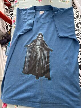Vintage Underoos Kids Blue Graphic Darth Vader T‑Shirt - Star Wars 14-16